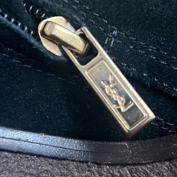 YSL YVES SAINT LAURENT SUEDE SHEARING ANKLE ASPEN WEDGE BOOTS SIZE 39 - Picture 11 of 12